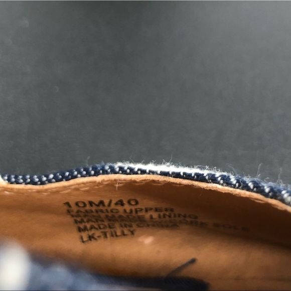 Lucky Brand Tilly Navy White Striped Round Toe Espadrille Wedges - Picture 10 of 11